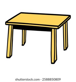 Wooden table vector illustration on isolated background