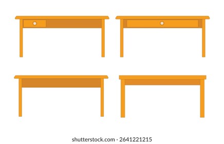 Wooden table vector illustration for use.
