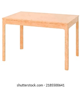 Imagen vectorial de tabla de madera. Tabla de fondo blanco. Interior clásico. Imagen de estilo escandinavo. Diseño de casa minimalista. Acuarela dibujada a mano. Clipart para la tarjeta de felicitación del logo y el diseño.