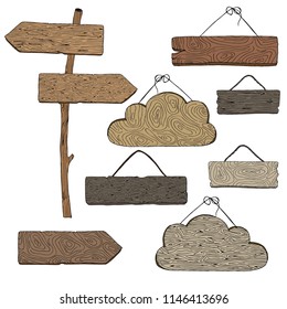 Wooden tablets and indexes set vector