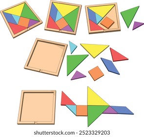 A wooden tangram is an old-school puzzle that sparks creativity and develops patience, as players arrange its simple geometric pieces into complex shapes and designs.