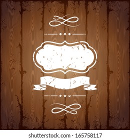 Wooden texture background with chalk labels and dividers.
