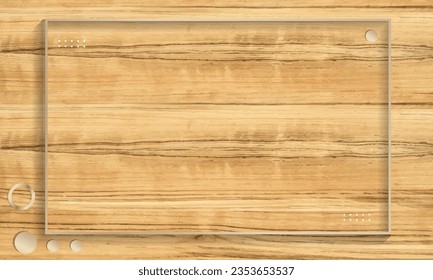 Holzstrukturhintergrund mit realistischem Rechteck