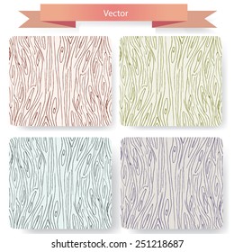 Wooden texture background set. EPS vector