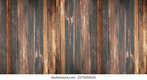 Wooden texture background. vector illustration. vintage dark wood background vector.