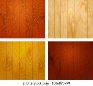 Wooden texture background of the vertical planks, set of textured squares 