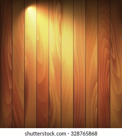 Wooden Texture Background with Vertical Planks Boards and Light
