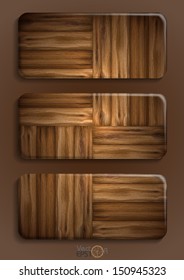 Wooden texture banner. Vector illustration. Eps 10.