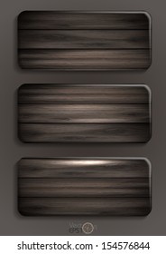 Wooden texture banner. Vector illustration. Eps 10.