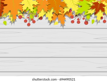 Wooden texture leaves vector
