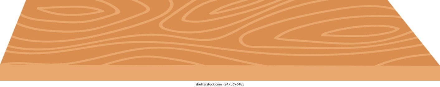 Plataforma de textura de madera aislada de fondo blanco. Bloque de madera marrón de diseño simple. Abstractas patrón de madera podium block Clipart