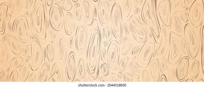 Wooden texture template. Veneer surface. Plywood pattern vector illustration. Abstract fibers structure background.