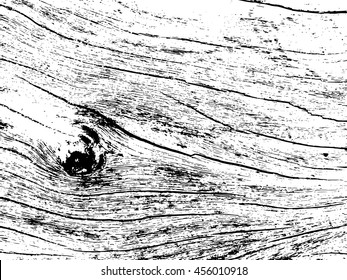 Holztextur, Vektorgrafik in Schwarz-Weiß-Farben. Rustikales Holz-Monochrome-Bild. Altes Holz, glänzender Hintergrund. Makrografik aus Holz. Natürliche Holzstruktur. Holzhintergrund