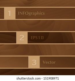 wooden textured design. can be used for infographics . EPS10