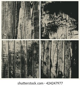 wooden textures set. vector illustration.
