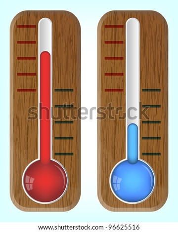 Wooden thermometers, 10eps.