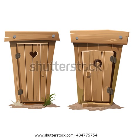 Wooden toilet. Vector. ストックフォト © 