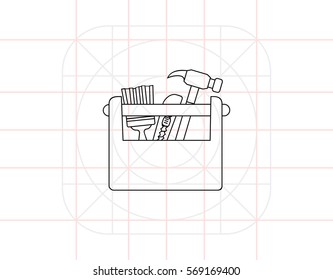 Wooden Toolbox Icon