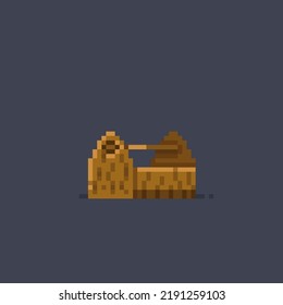 Wooden Toolbox In Pixel Art Style