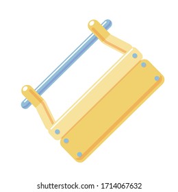 Wooden toolbox Vector icon. Empty open tool box isolated on white background. Element of construction tools. Cartoon flat design. Hand carpenter instrument illustration. Simple Wood working.