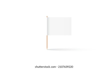 Wooden toothpicks with white paper flag, Blank mockup for advertising and promotions