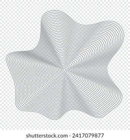Wooden topography circles. Wood organic slice line design. Line ripple circle wood texture. Tree cut