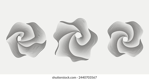 Wooden topography circles. Wood organic slice line design