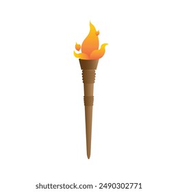 wooden torch with brown color