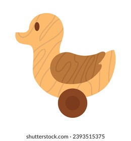 vector de patos de juguete de madera aislado