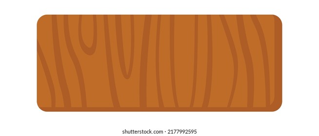 Wooden toy rectangular icon. Vector illustration