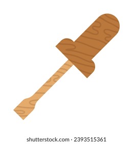 vector de destornillador de juguete de madera aislado