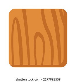 Wooden toy square icon. Vector illustration