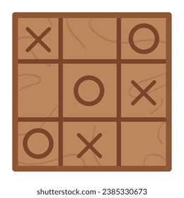 wooden toy tick tack toe vector isolated