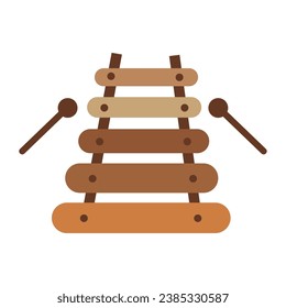 wooden toys xylaphone vector isolated