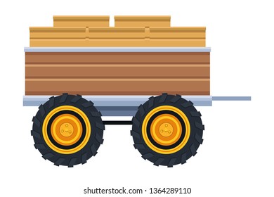 wooden tractor trailer