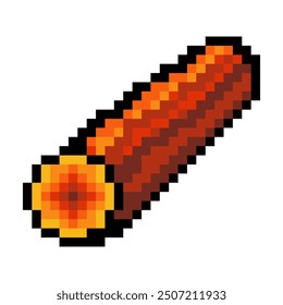 Wooden tree log in pixel art style