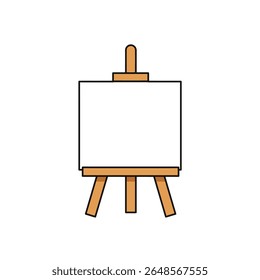 Wooden Tripod Easel with Blank Artboard

