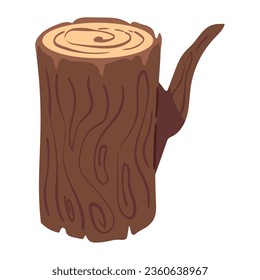 wooden trunk design vector isolated