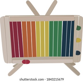 Wooden TV sets for picture frames.
