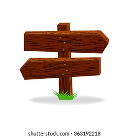 Wooden two pointer, vector, 10eps.