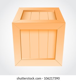 Wooden vector box