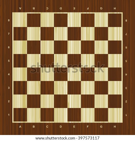 Wooden vector chess board