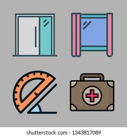 wooden vector icon set