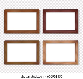 Wooden Vector Photo Frame Collection