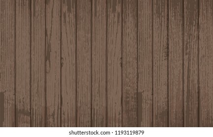 Wooden vector planks background. Simple wood texture backdrop. Grunge retro vintage wooden old panels - vertical stripes.