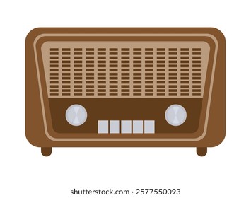 A wooden vintage tabletop radio designed with a nostalgic feel