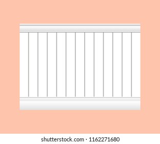wooden wall panel for the house with steps realistic