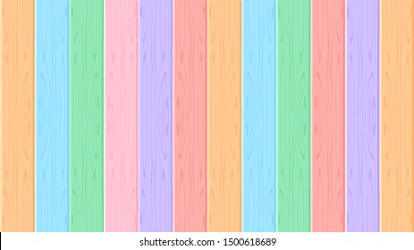 Wooden Wall Pastel Soft Color For Background, Multi Color Wooden Wall Strip, Rainbow Colored Soft Wooden, Colorful Pastel Wood Planks And Rods Slat, Wood Floor Texture Soft Colors For Wallpaper Banner