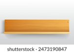 Wooden wall shelf. Vector illustration