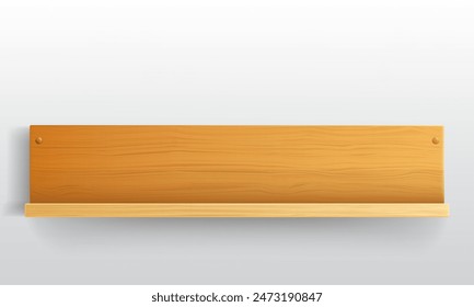 Estante de pared de madera. Ilustración vectorial